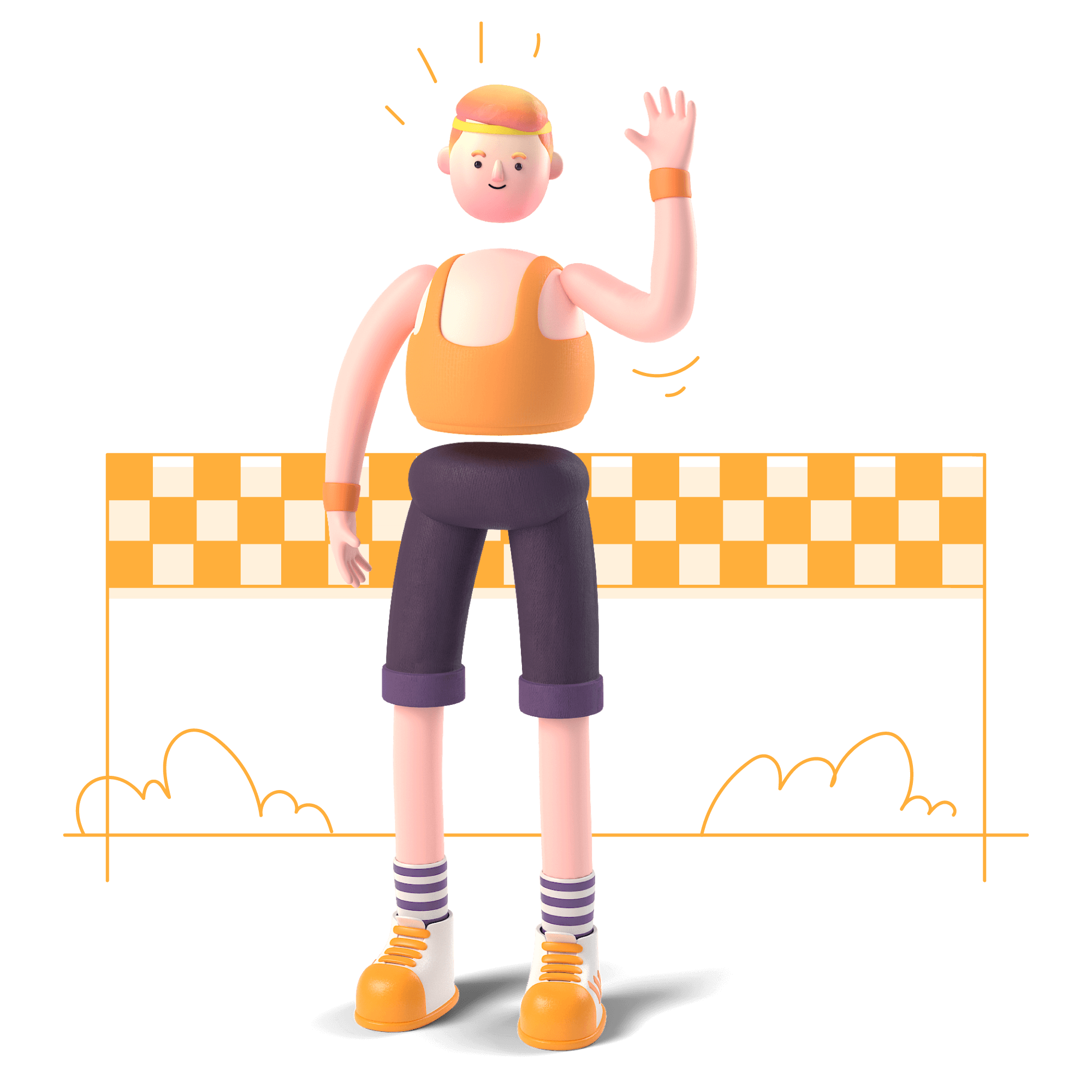 sports character builder runner running sport race athlete