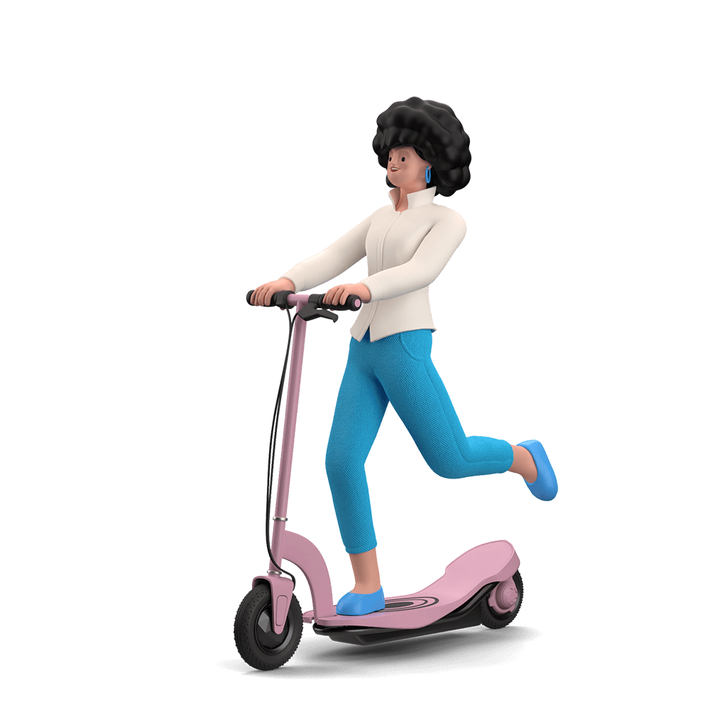 transportation, character builder _ scooter, transport, woman, ride.png